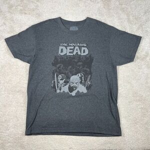 The Walking Dead Graphic T-Shirt Mens Large Charcoal Gray Comic Book Rick Grimes